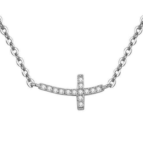 Beneto Stříbrný náhrdelník s křížkem AGS546/47 stříbro 925/1000