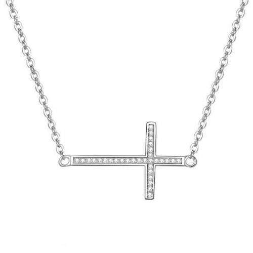 Beneto Stříbrný náhrdelník s křížkem AGS196/47 stříbro 925/1000
