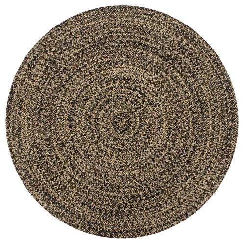 shumee Ručně vyráběný koberec juta černý a přírodní 150 cm