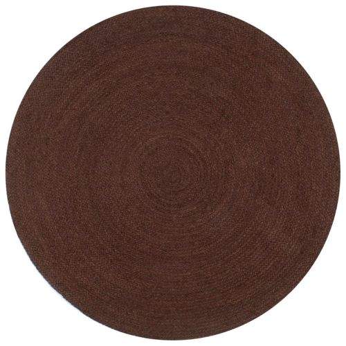shumee Ručně vyrobený koberec z juty kulatý 90 cm hnědý