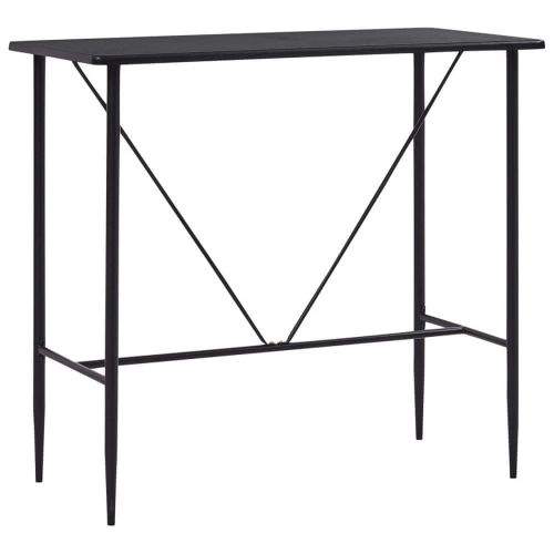 shumee Barový stůl černý 120 x 60 x 110 cm MDF
