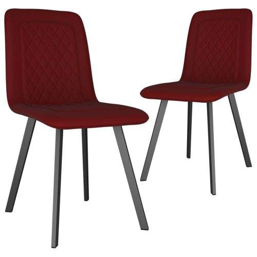 shumee Jídelní židle 2 ks červené samet