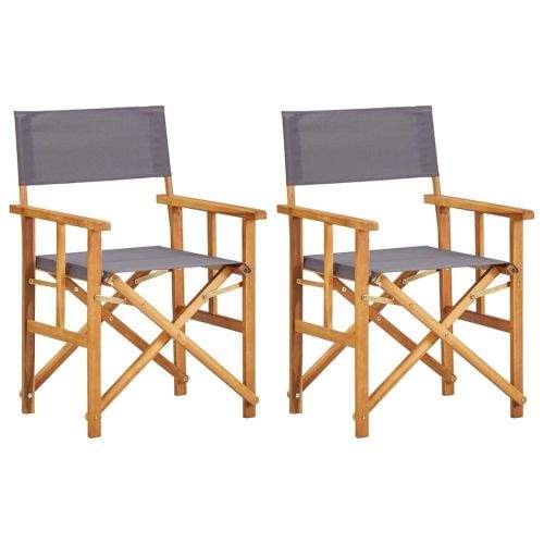 shumee Režisérské židle 2 ks masivní akáciové dřevo