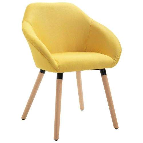 shumee Jídelní židle žlutá textil