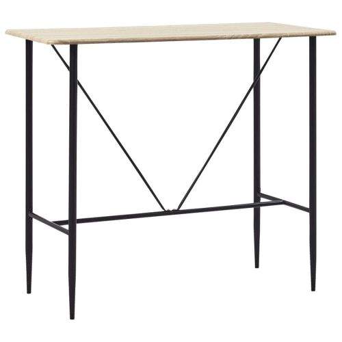 shumee Barový stůl dub 120 x 60 x 110 cm MDF