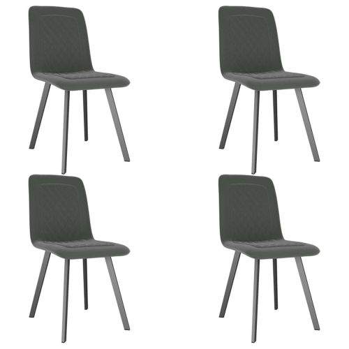 shumee Jídelní židle 4 ks šedé samet