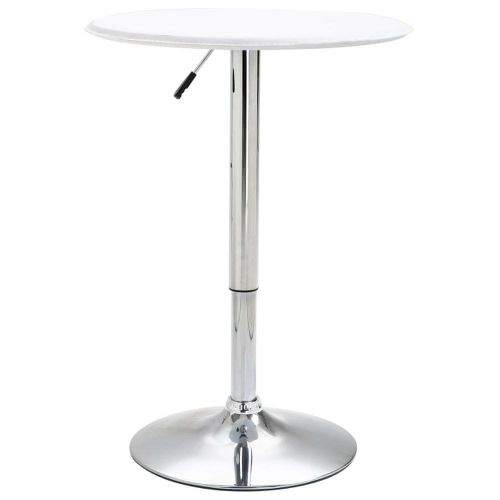 shumee Barový stůl bílý Ø 60 cm MDF