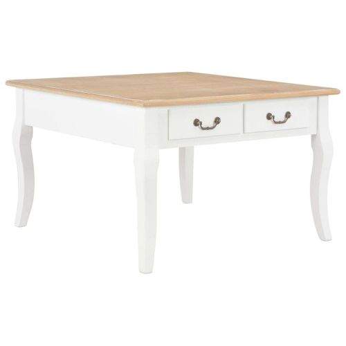 shumee Konferenční stolek bílý 80 x 80 x 50 cm dřevo