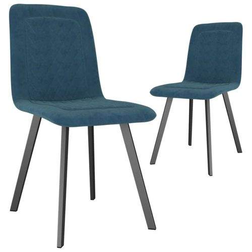 shumee Jídelní židle 2 ks modré samet