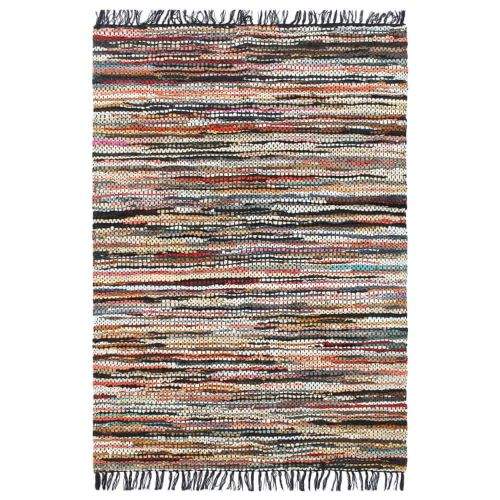 shumee Ručně tkaný koberec Chindi kůže 80 x 160 cm vícebarevný