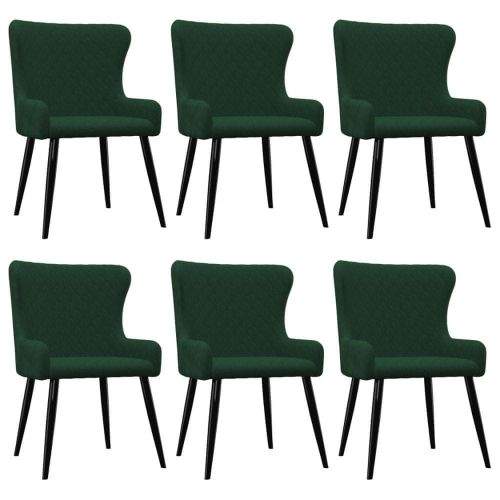 shumee Jídelní židle 6 ks zelené samet