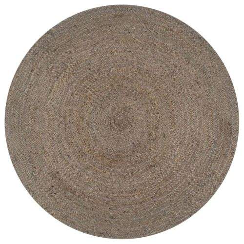 shumee Ručně vyrobený koberec z juty kulatý 120 cm šedý
