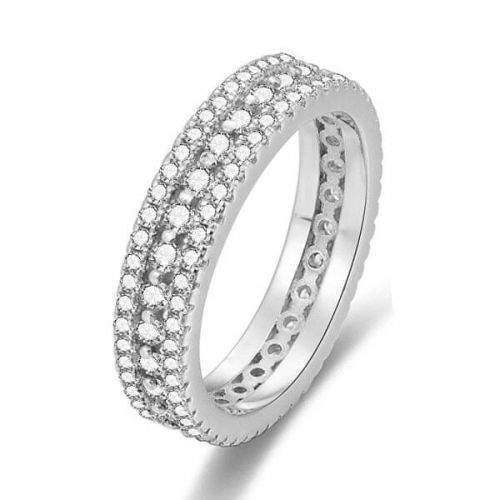 Beneto Stříbrný prsten se zirkony AGG325 (Obvod 50 mm) stříbro 925/1000