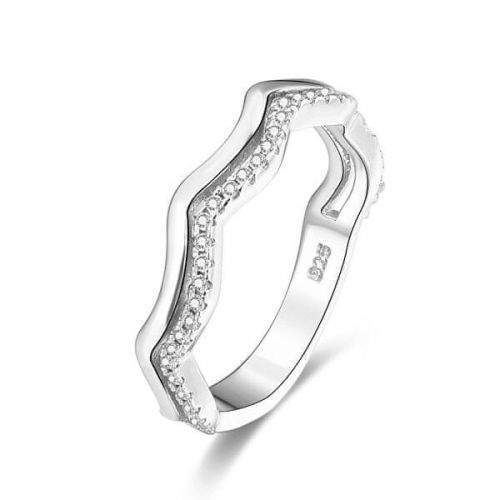 Beneto Stříbrný prsten se zirkony AGG328 (Obvod 50 mm) stříbro 925/1000