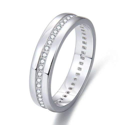 Beneto Stříbrný prsten se zirkony AGG330 (Obvod 50 mm) stříbro 925/1000