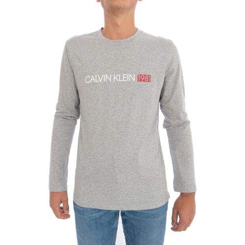 Calvin Klein Pánské tričko NM1705E-080 šedá - Calvin Klein šedá M