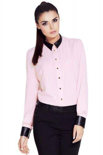 Awama Elegantní košile A50 model 25112 - Awama růžová XL