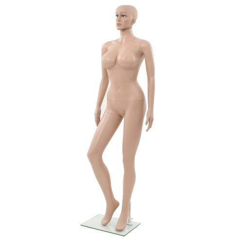 shumee Sexy dámská figurína se základnou ze skla béžová 180 cm