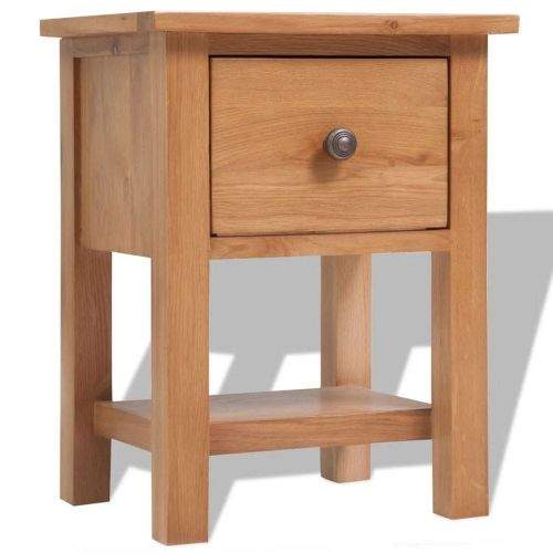 shumee Noční stolek 36 x 30 x 47 cm masivní dubové dřevo
