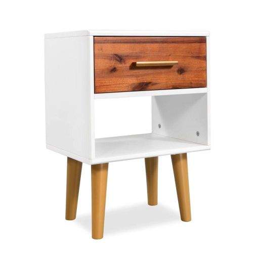 shumee Noční stolek z masivního akáciového dřeva 40 x 30 x 45 cm