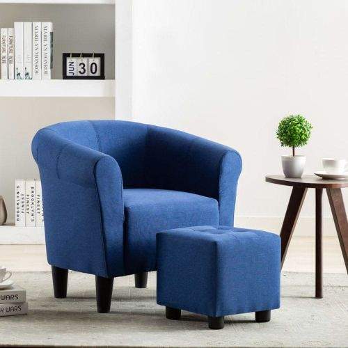 shumee Křeslo modré textil
