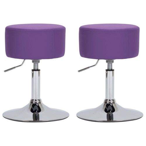 shumee Barové stoličky 2 ks fialové umělá kůže