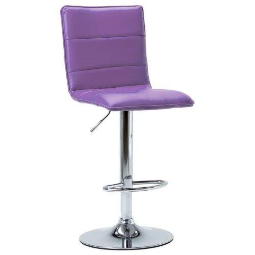 shumee Barová židle fialová umělá kůže