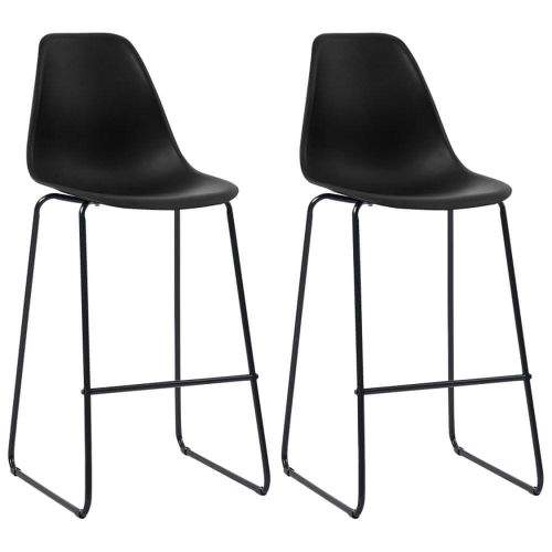 shumee Barové židle 2 ks černé plast