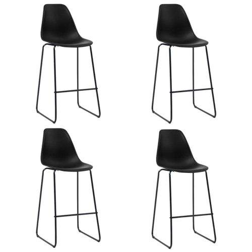 shumee Barové židle 4 ks černé plast