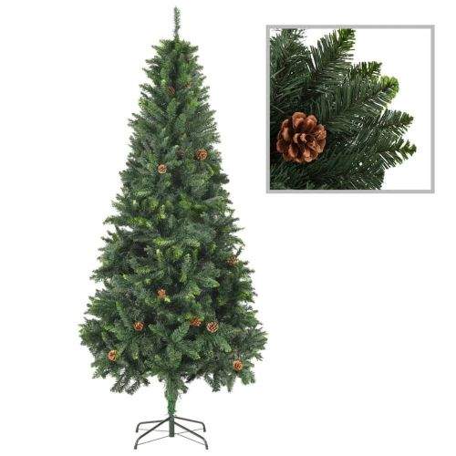shumee Umělý vánoční stromek se šiškami zelený 210 cm