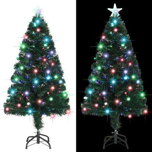 shumee Umělý vánoční stromek se stojanem a LED 120 cm 135 větviček