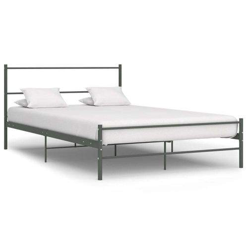 shumee Rám postele šedý kovový 160 x 200 cm
