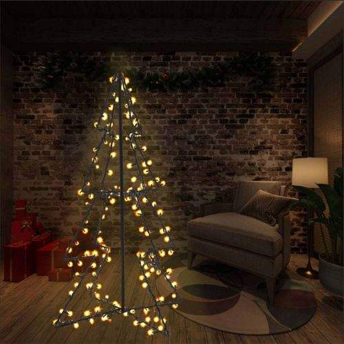 shumee Vánoční stromek kužel 160 LED světel dovnitř i ven 78 x 120 cm