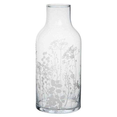 Decor By Glassor Čirá váza s motivem lučních květin