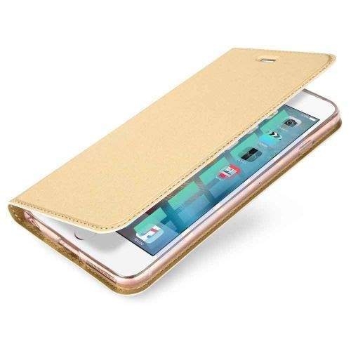 Dux Ducis Skin Pro knížkové kožené pouzdro pro Samsung Galaxy A7 2018 A750, zlaté