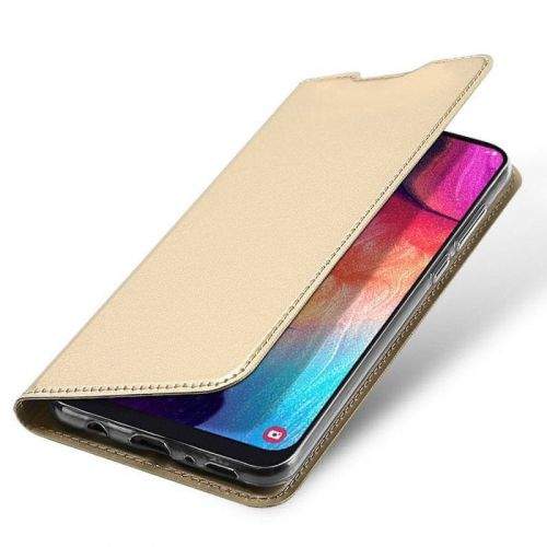 Dux Ducis Skin Pro knížkové kožené pouzdro na Samsung Galaxy A50 / A50s / A30s, zlaté