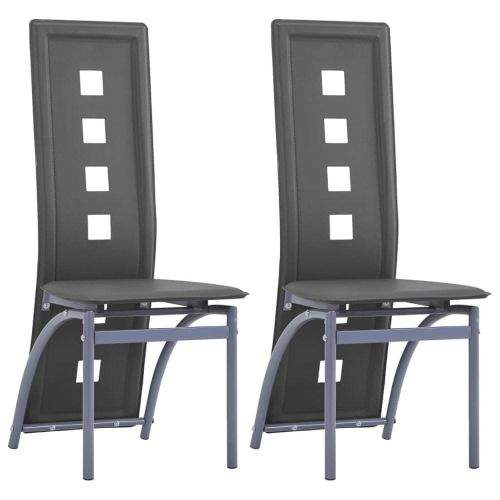 Vidaxl Jídelní židle 2 ks šedé umělá kůže