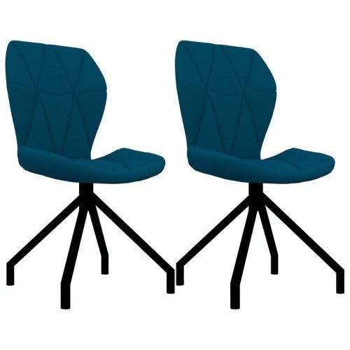 Vidaxl Jídelní židle 2 ks modré umělá kůže