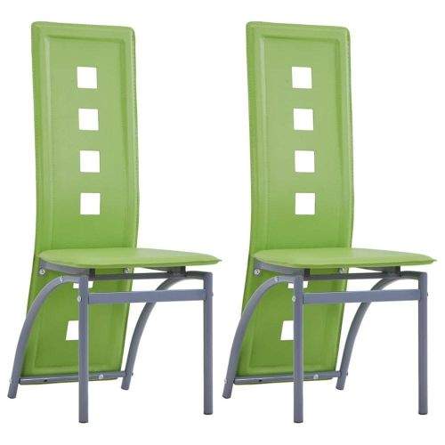 Vidaxl Jídelní židle 2 ks zelené umělá kůže