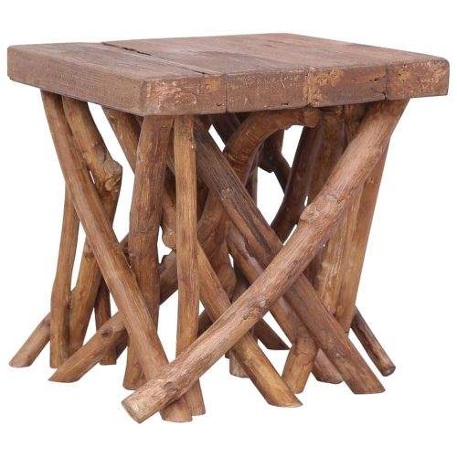 shumee Konferenční stolek z větví 40 x 40 x 40 cm masivní dřevo