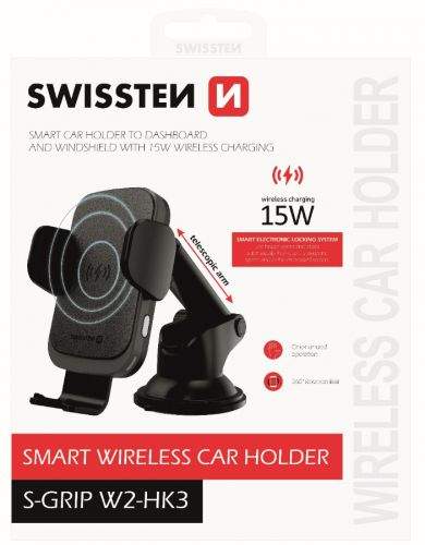 SWISSTEN Smart držák do auta s bezdrátovým nabíjením 15W S-Grip W2HK3 (65010607)