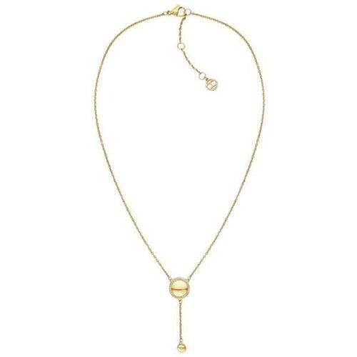 Tommy Hilfiger Stylový pozlacený náhrdelník s přívěskem TH2780181