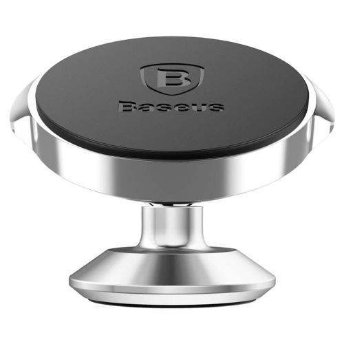 BASEUS Small Ears univerzální magnetický držák na mobil do auta, stříbrný