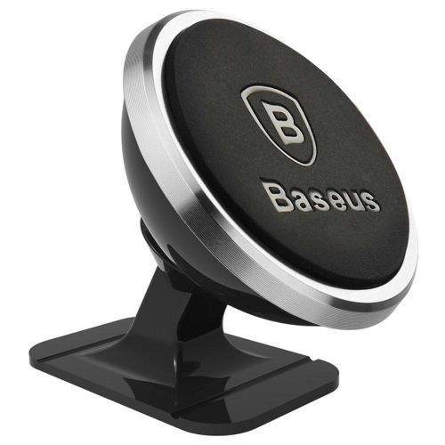 BASEUS 360 univerzální magnetický držák na mobil do auta, stříbrný