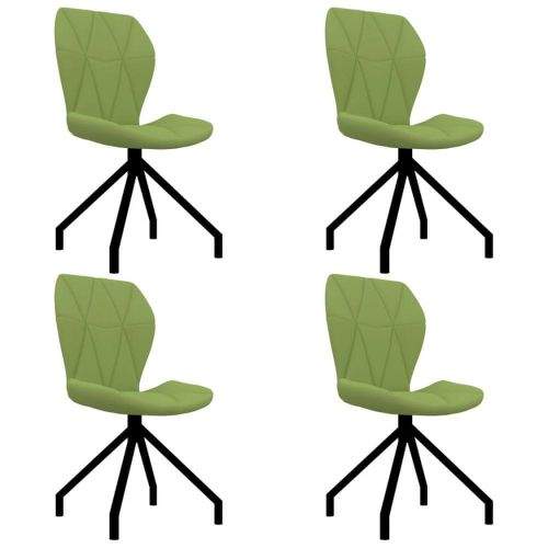 Vidaxl Jídelní židle 4 ks zelené umělá kůže