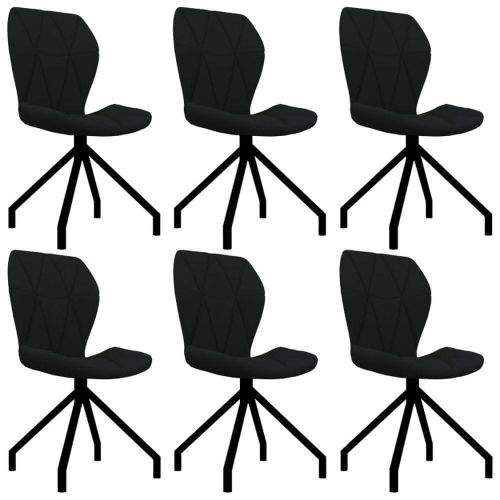 Vidaxl Jídelní židle 6 ks černé umělá kůže