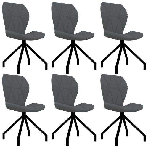 Vidaxl Jídelní židle 6 ks šedé umělá kůže