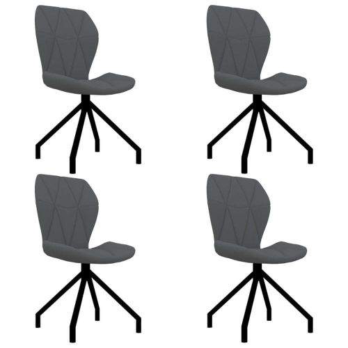 Vidaxl Jídelní židle 4 ks šedé umělá kůže