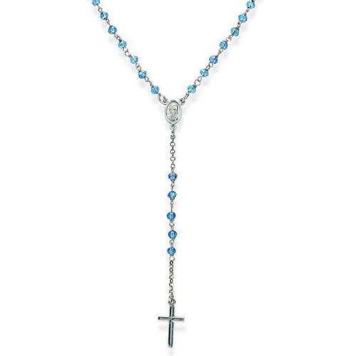 Amen Originální stříbrný náhrdelník Sky Blue Crystal CROBC4 stříbro 925/1000