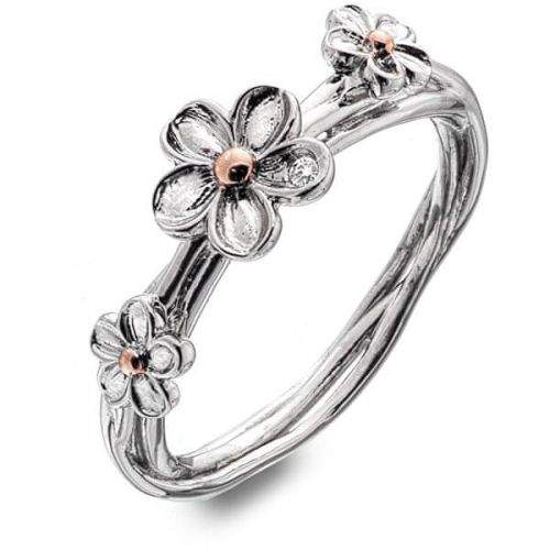 Hot Diamonds Stříbrný květinový prsten Forget me not DR214 (Obvod 51 mm) stříbro 925/1000